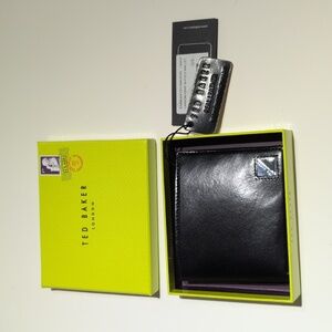 Ted Baker Black Leather Bifold Wallet